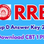 RRB Group D Answer Key 2025 – Download CBT 1 PDF, Response Sheet, Objection Link & Result Date