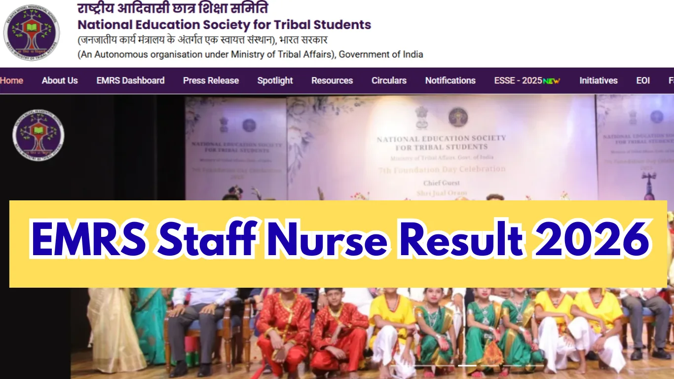 EMRS Staff Nurse Result 2026: Expected Date, Merit List PDF, Cut Off & How to Download