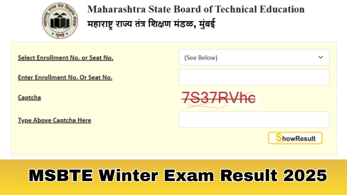 MSBTE Winter Exam Result 2025: Check Diploma Results at msbte.org.in